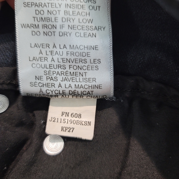 Jag strait leg pull on jeans dark wash light black. Size 8. - Picture 6 of 8